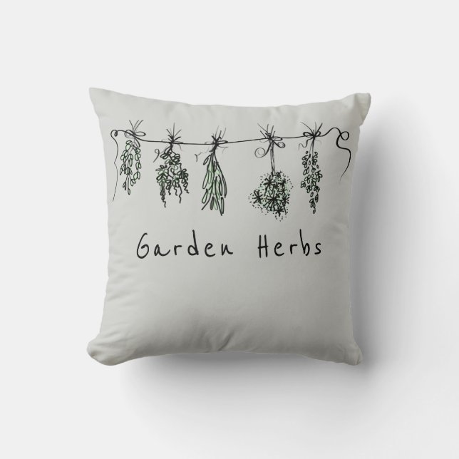 Garden Herbs Cushion (Front)