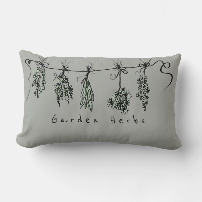 Garden Herbs Lumbar Cushion (Front)