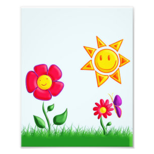 Garden illustration photo print
