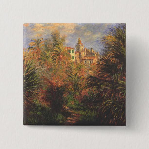 Garden in Bordighera - Claude Monet - c1900 15 Cm Square Badge
