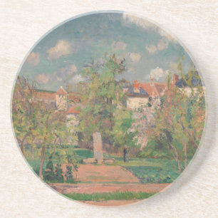 Garden in Full Sunlight, Camille PIssarro, 1876 Coaster