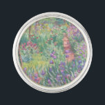 Garden in Giverny by Claude Monet Lapel Pin<br><div class="desc">Claude Monet - Garden in Giverny. Beautiful impressionism painting of a garden in Giverny by Claude Monet.</div>