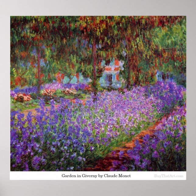 Garden in Giverny by Claude Monet Poster (Front)