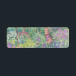 Garden in Giverny by Claude Monet Return Address Label<br><div class="desc">Claude Monet - Garden in Giverny. Beautiful impressionism painting of a garden in Giverny by Claude Monet.</div>