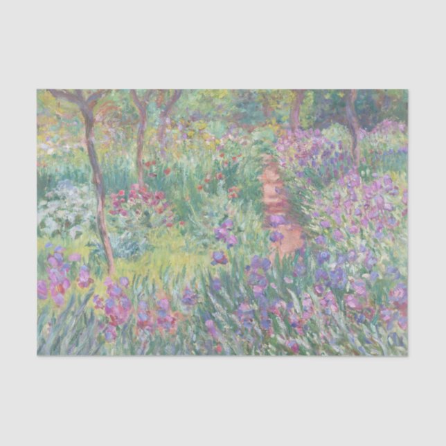Garden in Giverny by Claude Monet Tissue Paper (Front)