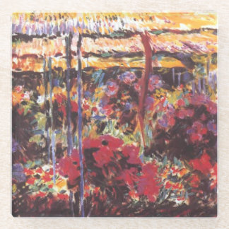 Garden in Giverny - Claude Monet - c1900 Glass Coaster