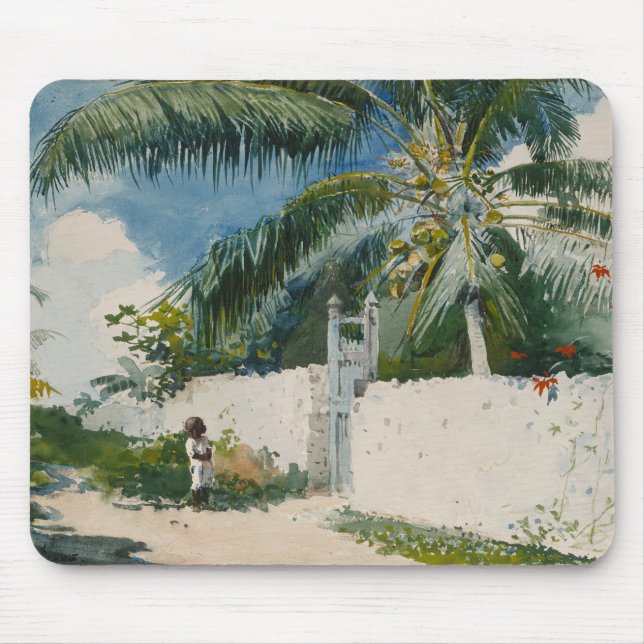 Garden in Nassau (Caribbean Art) Mouse Pad (Front)