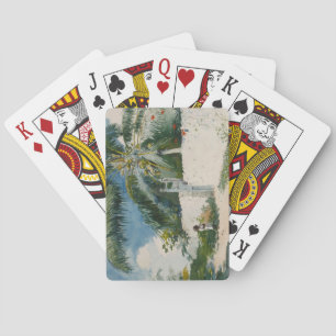 Garden in Nassau, the Bahamas (Caribbean Art) Playing Cards