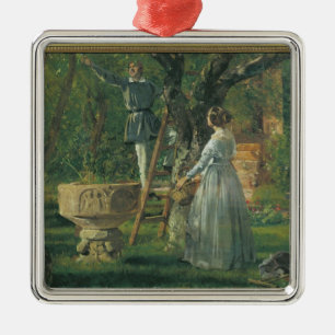 Garden in Ringsted with a Ancient Baptismal Metal Ornament