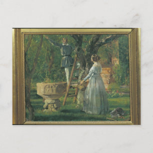 Garden in Ringsted with a Ancient Baptismal Postcard