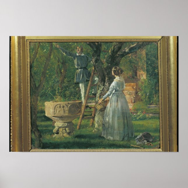 Garden in Ringsted with a Ancient Baptismal Poster (Front)