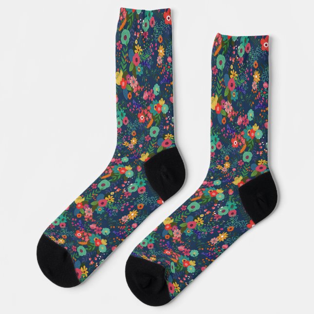 Garden in Spring Blossom Socks (Left)