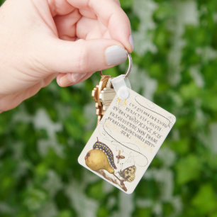 Garden Insects, Fly, Caterpillar, Pear, Centipede Key Ring