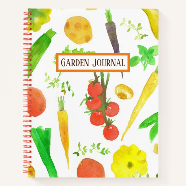 Garden Journal Planner Logbook Vegetables (Front)