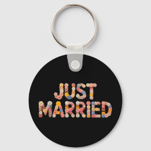 Garden just married bride squad bridal entourage  key ring