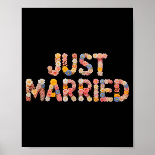 Garden just married bride squad bridal entourage poster