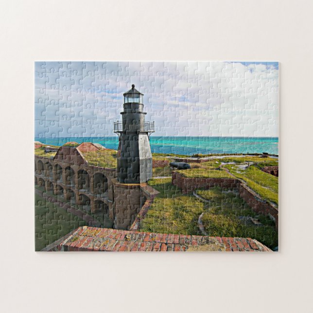 Garden Key Lighthouse, Dry Tortugas Florida Jigsaw Puzzle (Horizontal)
