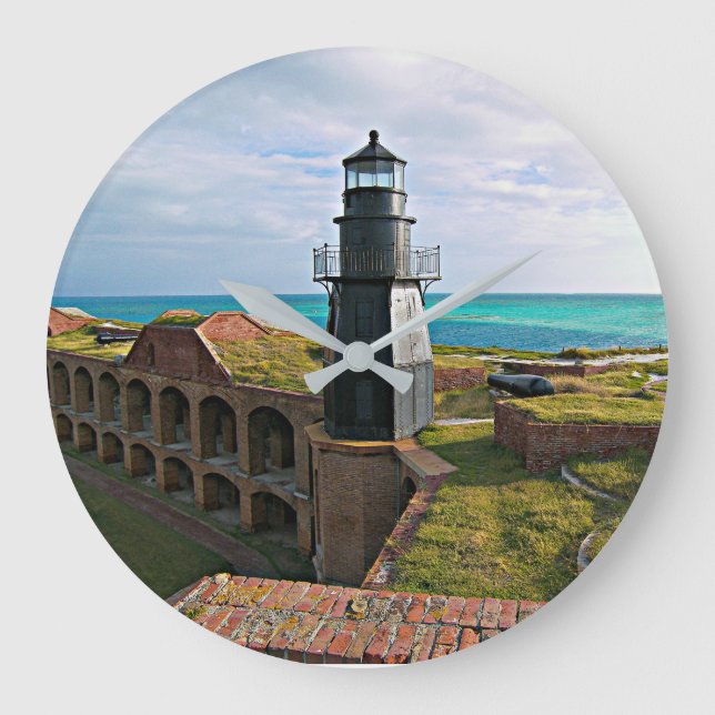 Garden Key Lighthouse, Dry Tortugas Florida Large Clock (Front)
