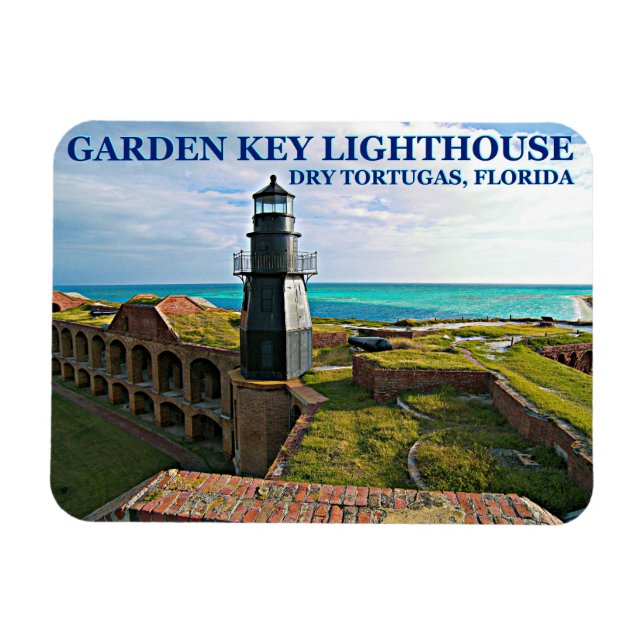 Garden Key Lighthouse, Dry Tortugas Florida Magnet (Horizontal)