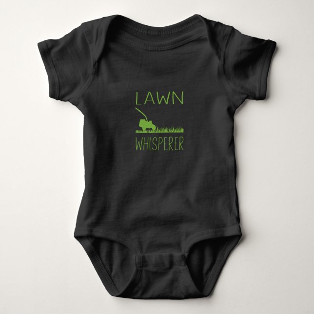 Garden Lawn Mower Baby Bodysuit (Front)