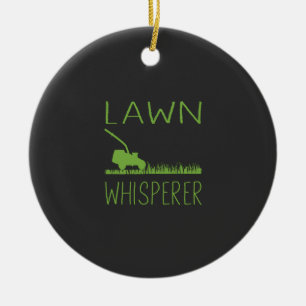 Garden Lawn Mower Ceramic Ornament