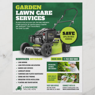 Garden, Lawn Mowing, Lawn Care Services  Flyer