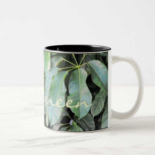 Garden Leaves Two-Tone Coffee Mug (Right)