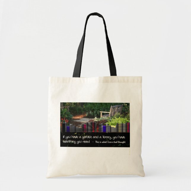 Garden Library Tote Bag (Front)