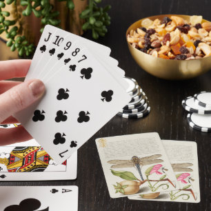 Garden life, Dragonfly, Pear, Carnation and Insect Playing Cards