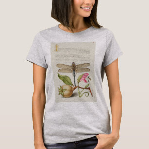 Garden life, Dragonfly, Pear, Carnation and Insect T-Shirt