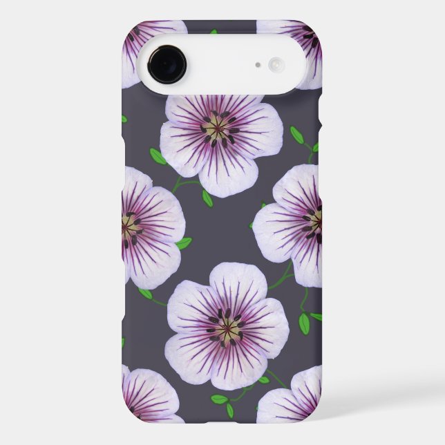 Garden Light Blue Geranium Flower on any Colour (Back)