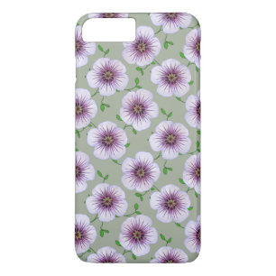 Garden Light Blue Geranium Flower on any Colour iPhone 8 Plus/7 Plus Case