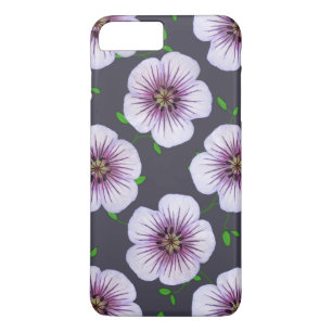 Garden Light Blue Geranium Flower on any Colour iPhone 8 Plus/7 Plus Case