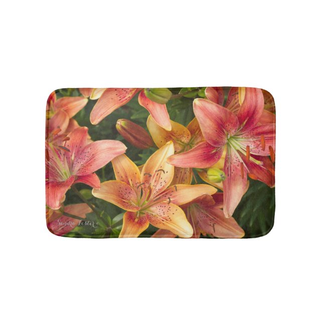 Garden Lilies Bath Mat (Front)