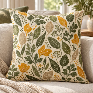 Garden Linen Rhythm Throw Pillow