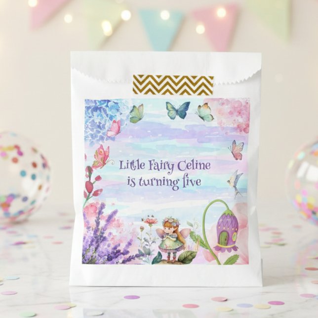 Garden little fairy birthday  favour bag (Creator Uploaded)