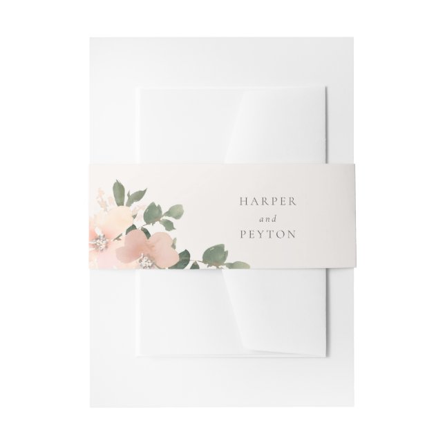 Garden Love Invitation Belly Band (Front Example)