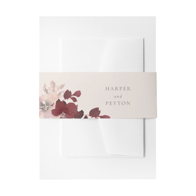 Garden Love Invitation Belly Band (Front Example)