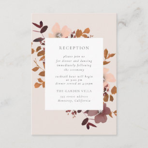 Garden Love Reception Insert Card