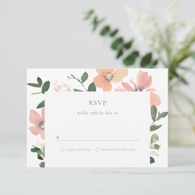 Garden Love RSVP Card (Standing Front)