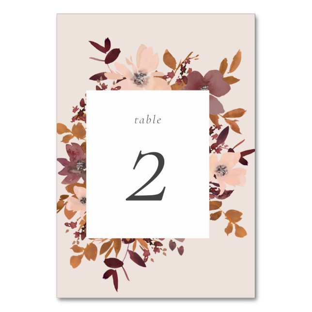 Garden Love Table Number (Front)