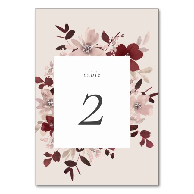 Garden Love Table Number (Front)