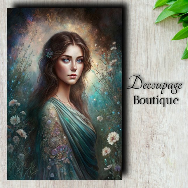 Garden Maiden Art Decoupage Tissue Paper (Garden Maiden Art Decoupage Tissue Paper)