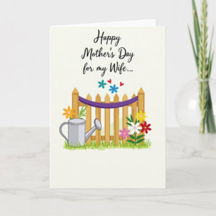 Garden Mothers Day Wife Card