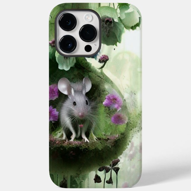 Garden Mouse Floral Abstract Art Fantasy  Case-Mat Case-Mate iPhone Case (Back)