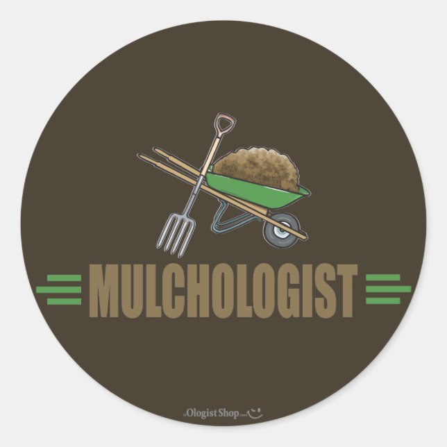 Garden Mulching Classic Round Sticker (Front)