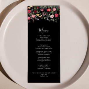 Garden Multicolor Wildflower Dinner Menu