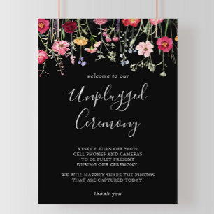 Garden Multicolor Wildflower Unplugged Ceremony Poster