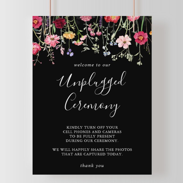 Garden Multicolor Wildflower Unplugged Ceremony  Poster (Creator Uploaded)