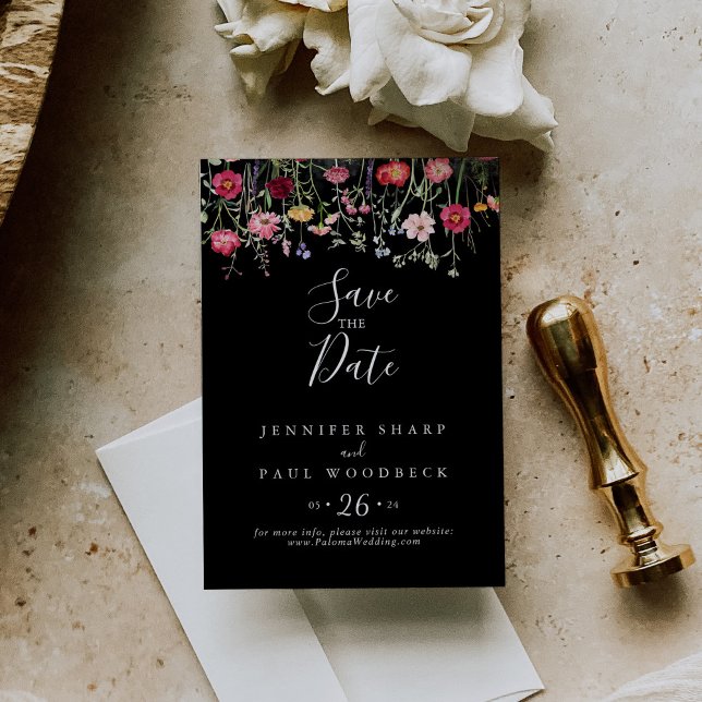 Garden Multicolor Wildflower Wedding Save The Date (Creator Uploaded)